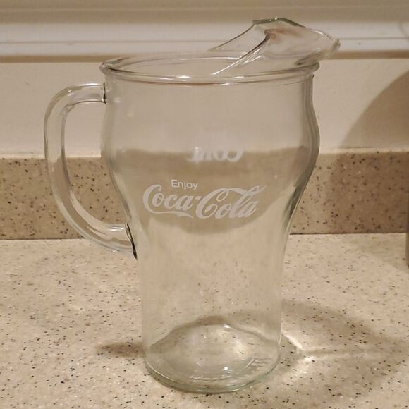 Coke Coca Cola Glass Pitcher 2 QT - Picture 1 of 6